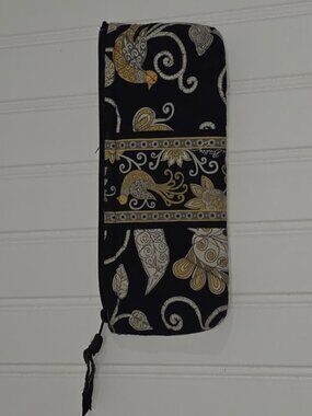 Vera Bradley Brush and Pencil Case in the retired Yellow Bird pattern